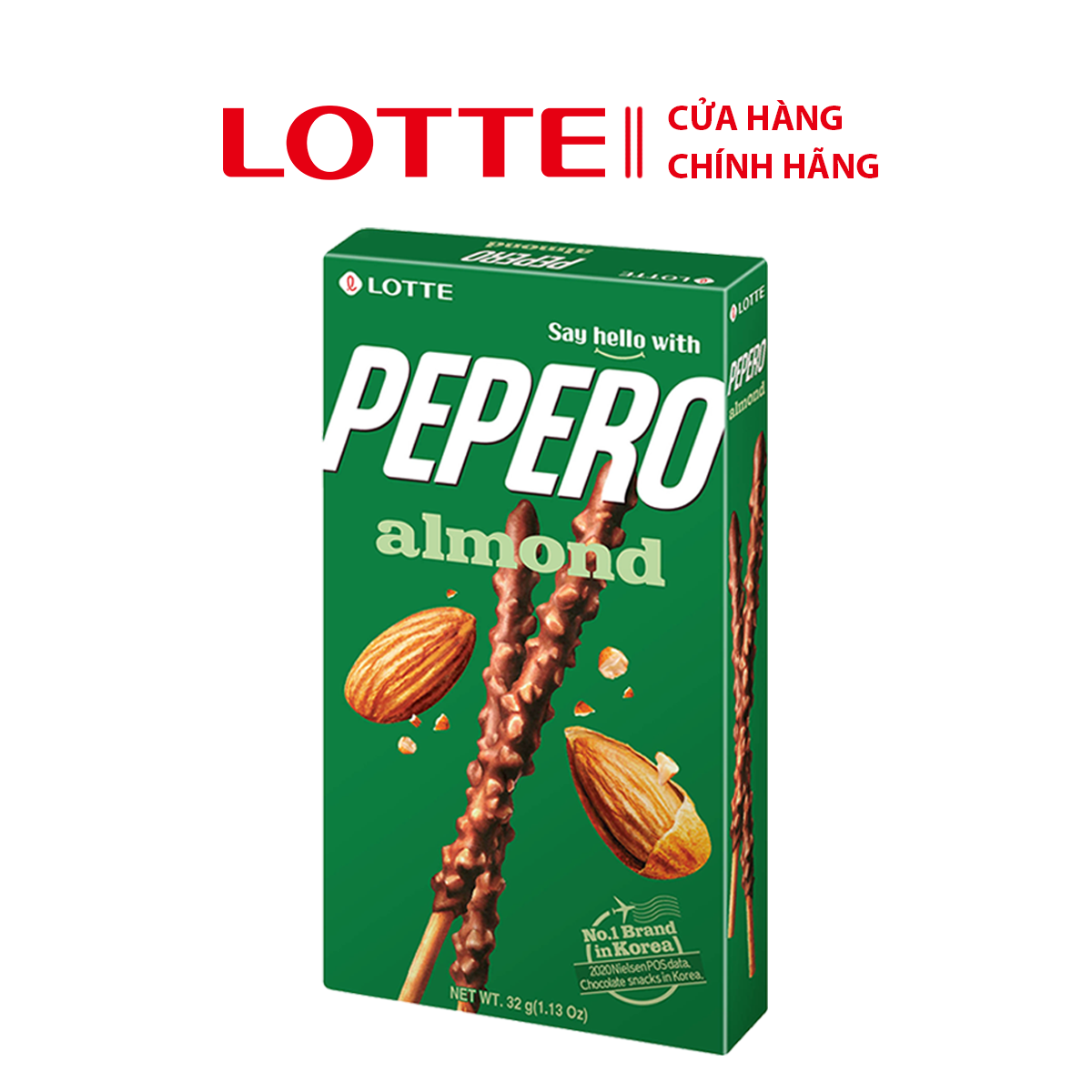 [SỈ/LẺ] Bánh que Lotte Pepero vị Sô cô la hạnh nhân Almond