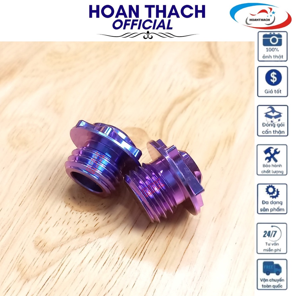 Ốc Titan Gr5 Nắp Nhớt Xanh Tím Dùng cho nhiều dòng xe HOANTHACH SP007802 ( giá 1 con)