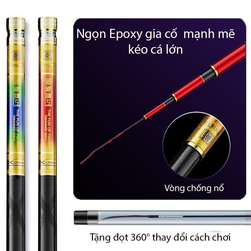 Cần câu tay Chuangwei Ngọc Kỳ Lân chuyên câu đài độ cứng 4H, 6H nội địa Trung Quốc CC-15