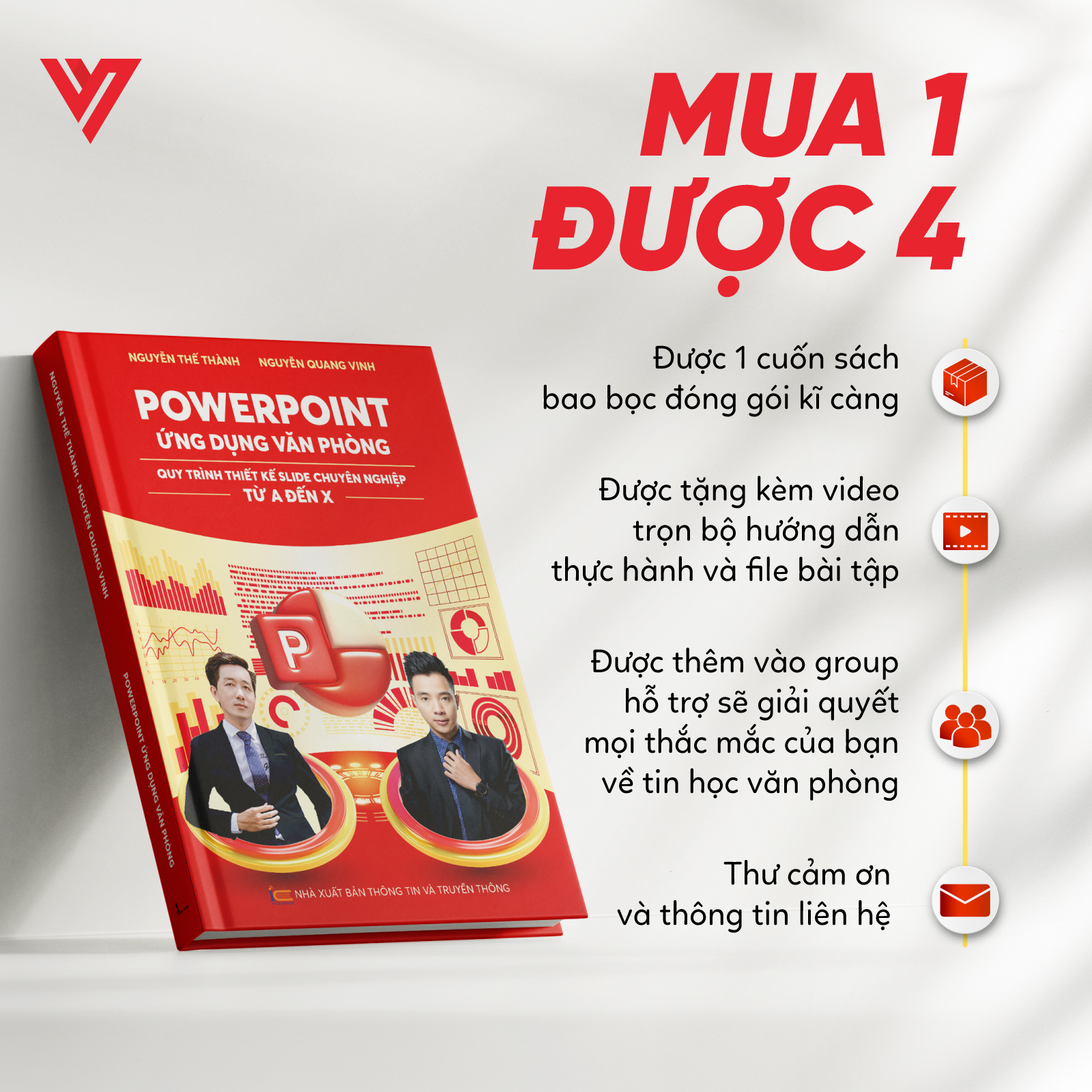 Combo 3 Sách Excel - Word - PowerPoint Ứng Dụng Văn Phòng Có Kèm Khoá Học Online ĐÀO TẠO TIN HỌC