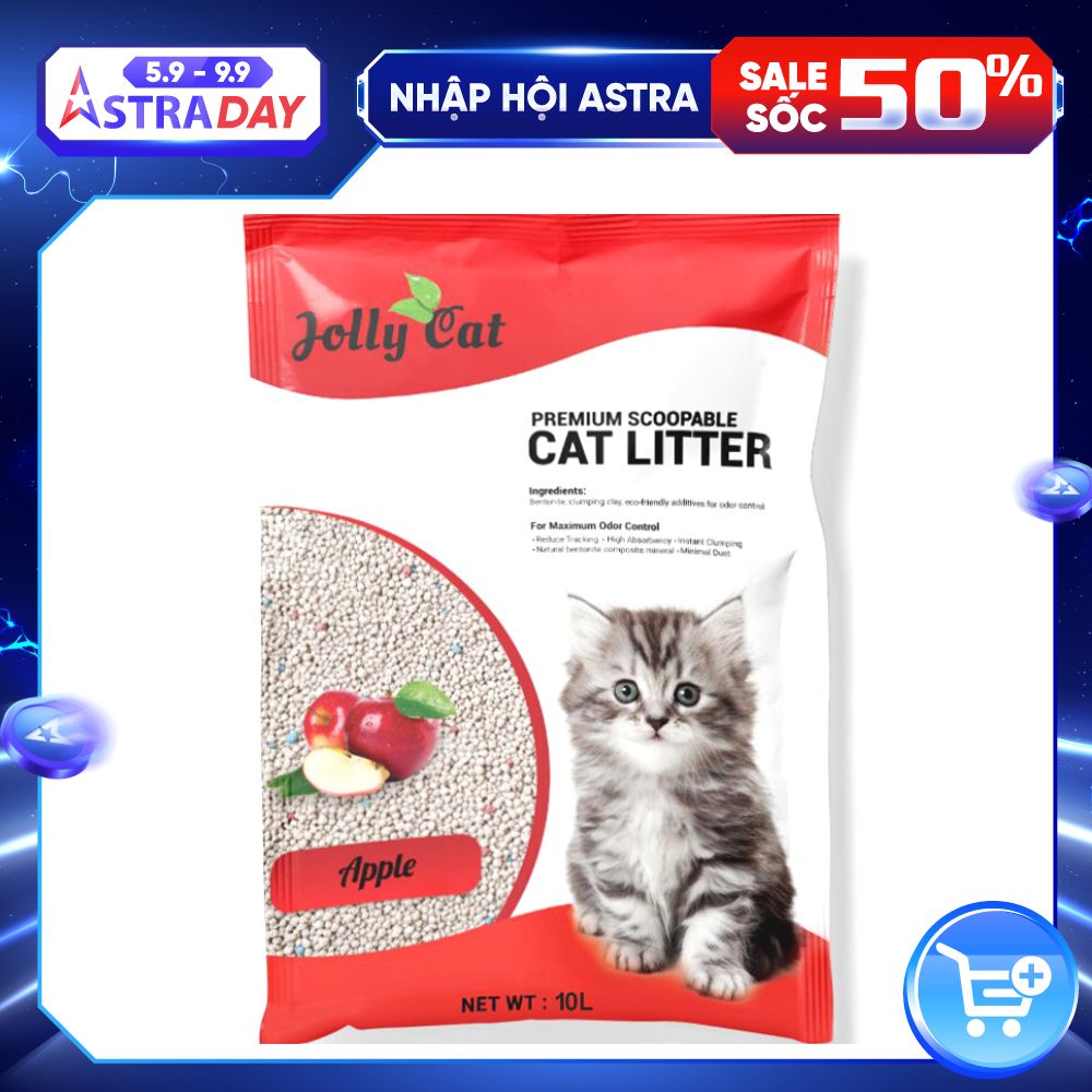 Cát Vệ Sinh Cho Mèo JollyCat 10L Ít Bụi Siêu Vón Khử Mùi Nhanh