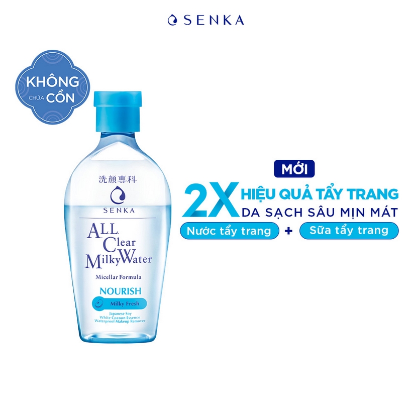 Nước Sữa Tẩy Trang 2 lớp SENKA A.L.L. CLEAR MILKY WATER 230ML