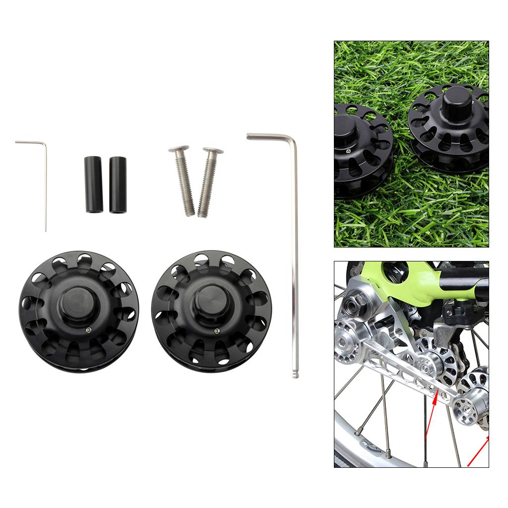Pair Bike Chain Tensioner Refit Wheel Replacement Roller for Brompton Folding Bicycle Rear Derailleur Single 2/3/6 Speed Chain Guide Pulley