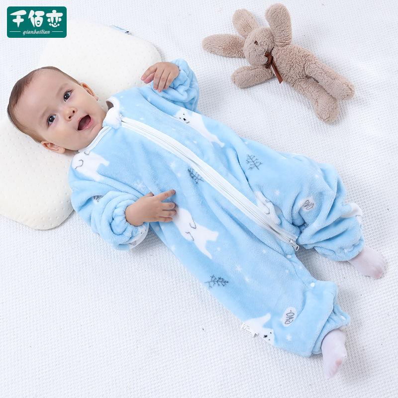 2021 Đầm Ngủ Túi Xe Đẩy Trẻ Em Bao Cho Bé Sơ Sinh Hoa Văn Hoạt Hình Trẻ Em Giường Chơi Chia Chân Mùa Đông Ấm Áp Chống Tipi sleepsacks