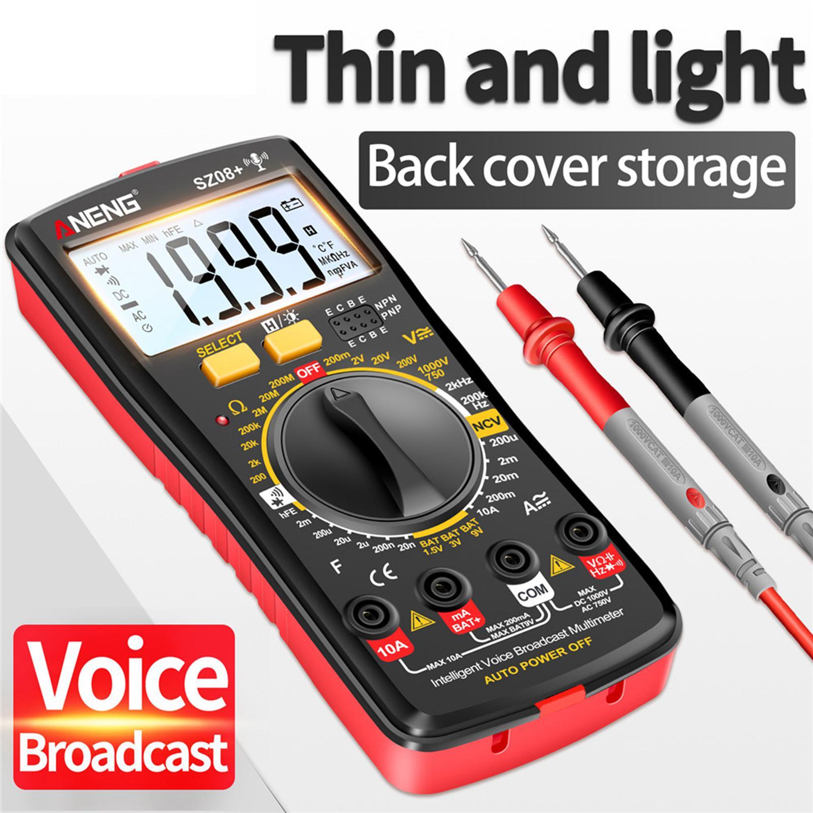 Digital Multimeter Meter Test Handheld Digital Meter Back Light for DC Current Test