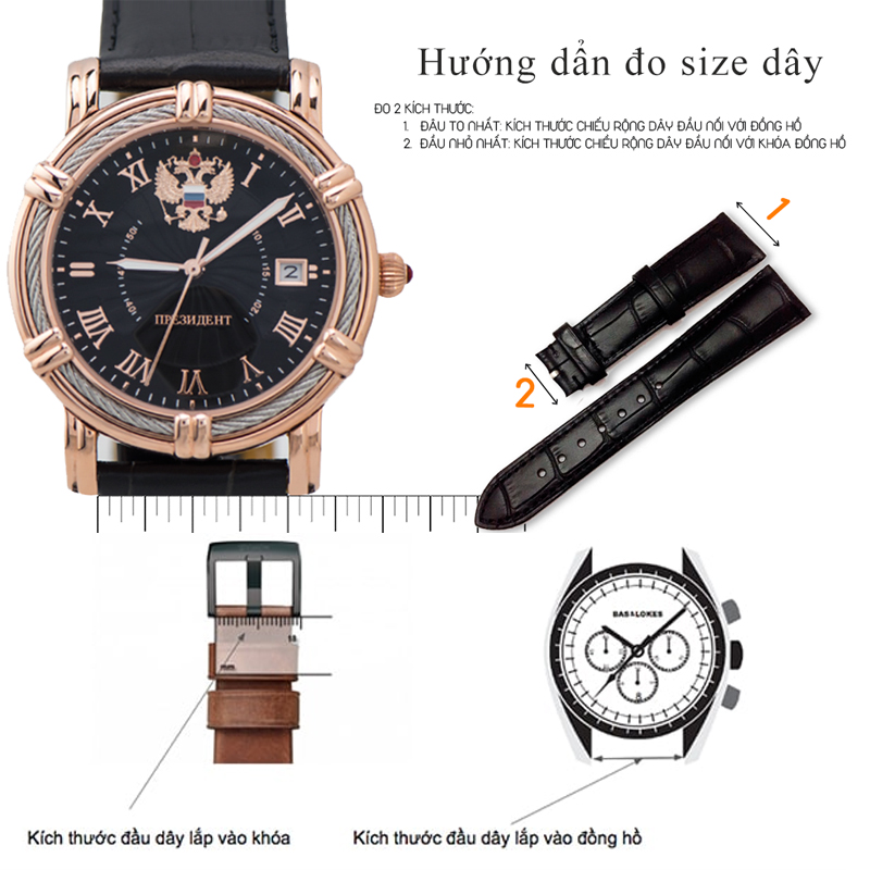 Dây đồng hồ da cá sấu SAM Leather - Bộ dây đeo da cá sấu thật Apple Watch full phụ kiên Size 38/40/ - 42/44