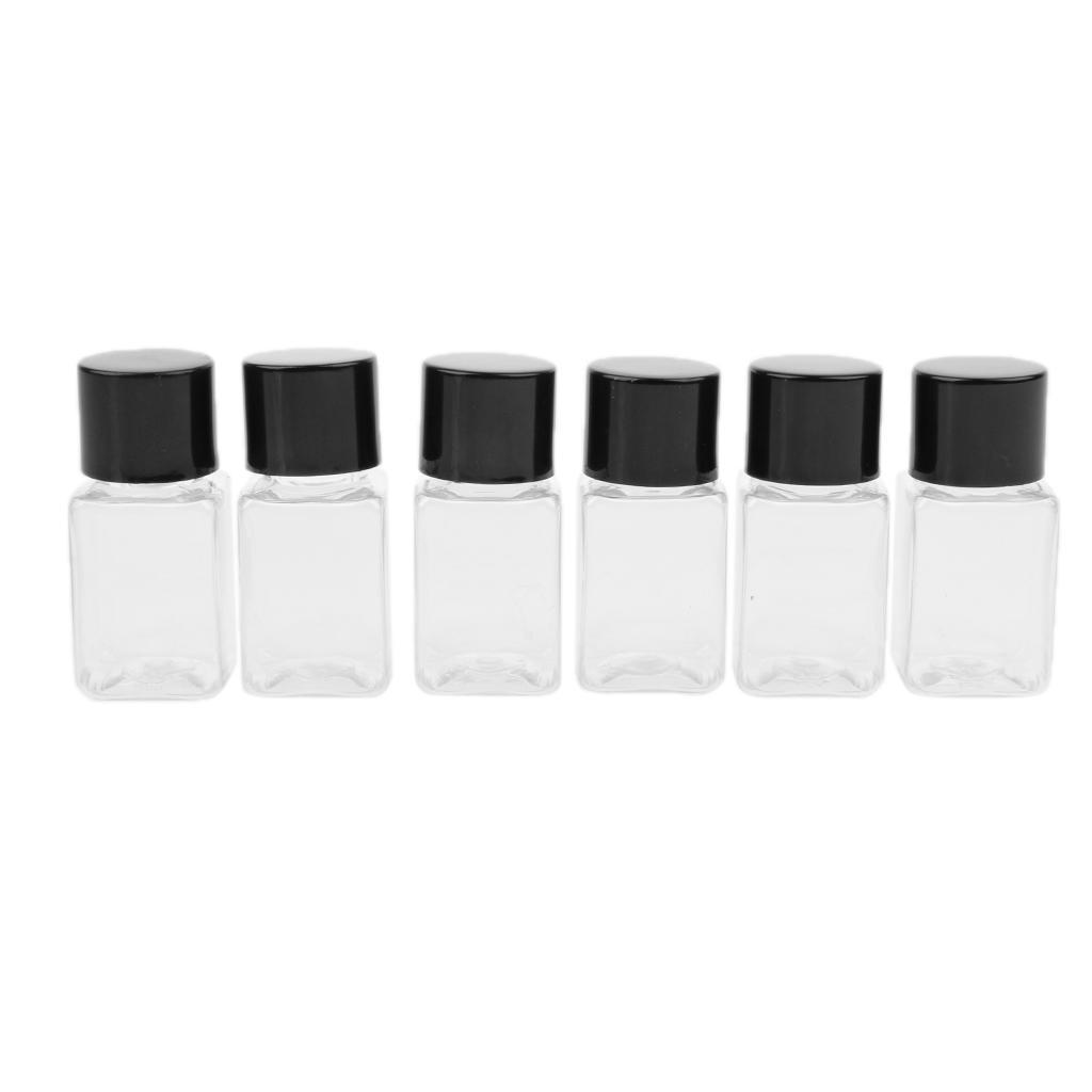 6pcs Transparent Refillable Empty Essential Oil Bottles Cosmetic Container Holder 10ml