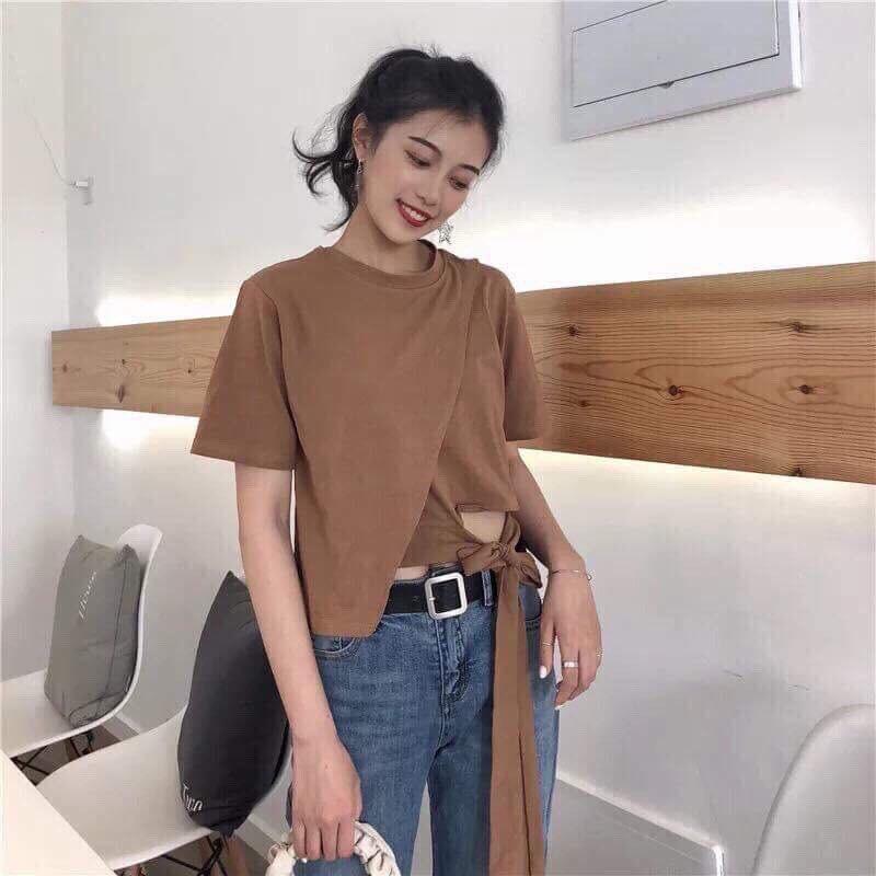 ÁO KIỂU NỮ PHỐI NƠ BÊN HÔNG SIÊU XINH