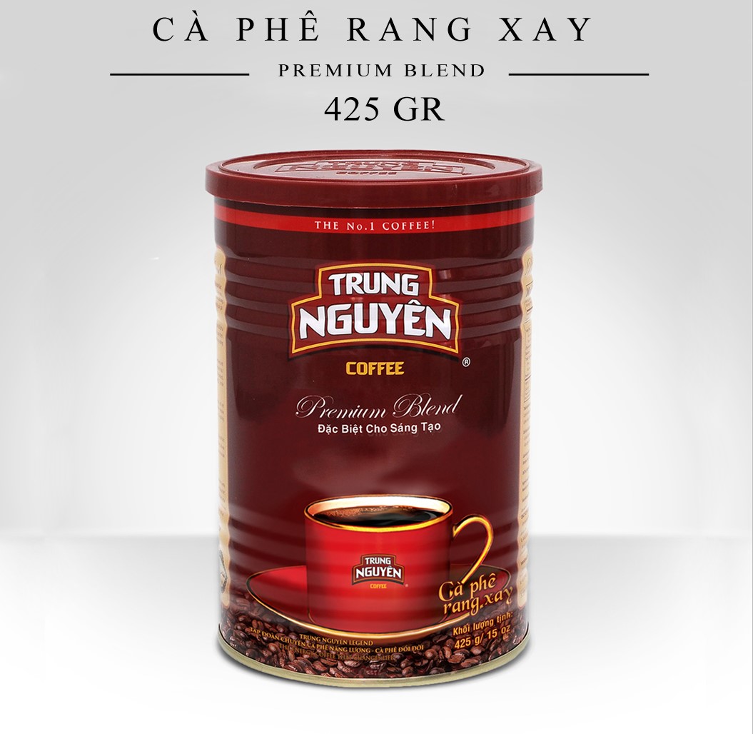 Cà phê Premium Blend Trung Nguyên Legend - Rang Xay (Arabica, Robusta, Excelsa, Catimor) - Lon 425gr