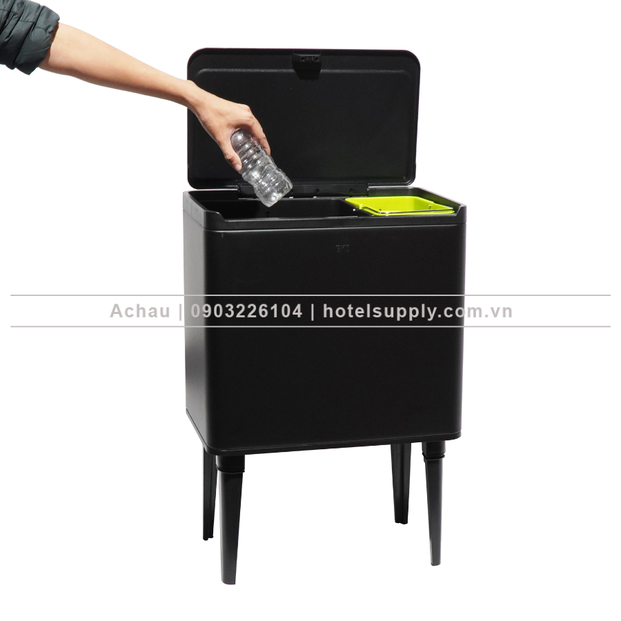 THÙNG RÁC EKO CAO CẤP TOUCH BIN, 2 NGĂN PHÂN LOẠI RÁC 9L + 20L