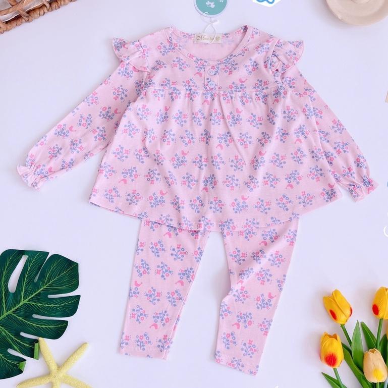 Bộ dài tay cánh tiên quần dài Bozip dáng baby doll siêu mềm mịn mát cho bé gái - HÀNG LOẠI 1 Bảng 2