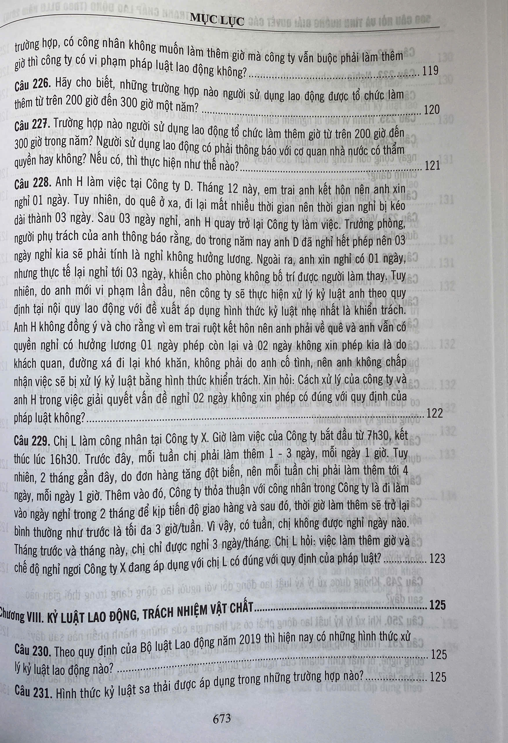 500 Câu hỏi Và Tình Huống Giải Các Vướng Mắc Tranh Chấp Lao Động Theo Bộ Luật lao Động Năm 2019