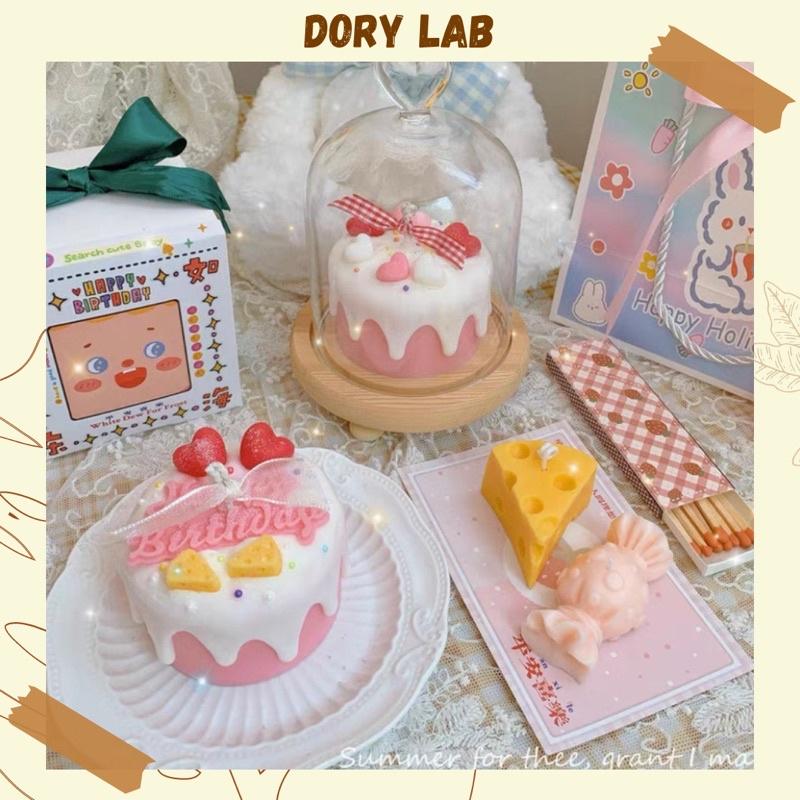 Nến Thơm Handmade Bánh Kem Trái Tim , Quà Tặng Ý Nghĩa-Dory Lab