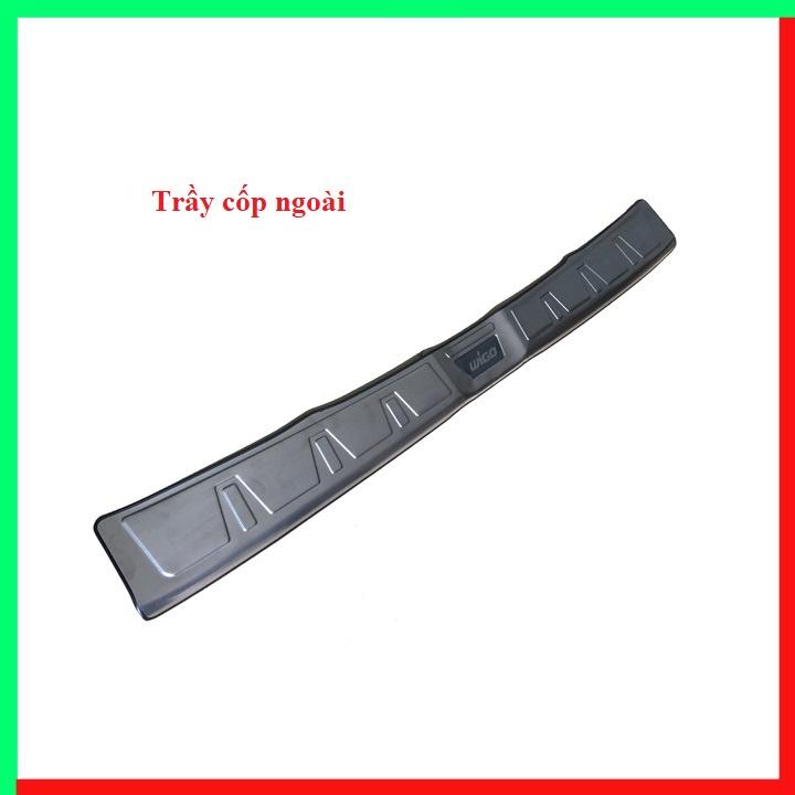Ốp chống trầy cốp trong, ngoài Wigo 2018-2023 inox sáng bóng