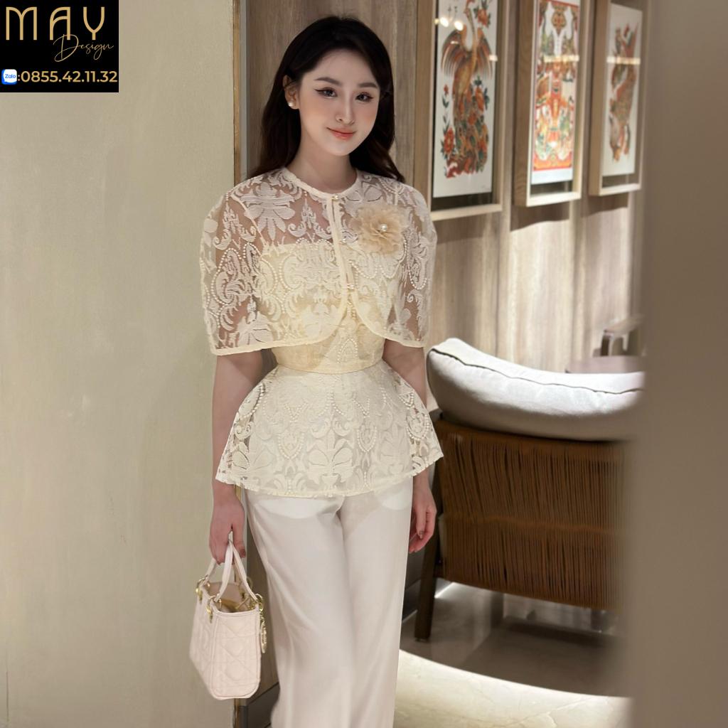 Set Đồ Bộ Thiết Kế MAY CH-6 Sang Trọng Thanh Lịch Màu Kem Đủ Size SMLXL