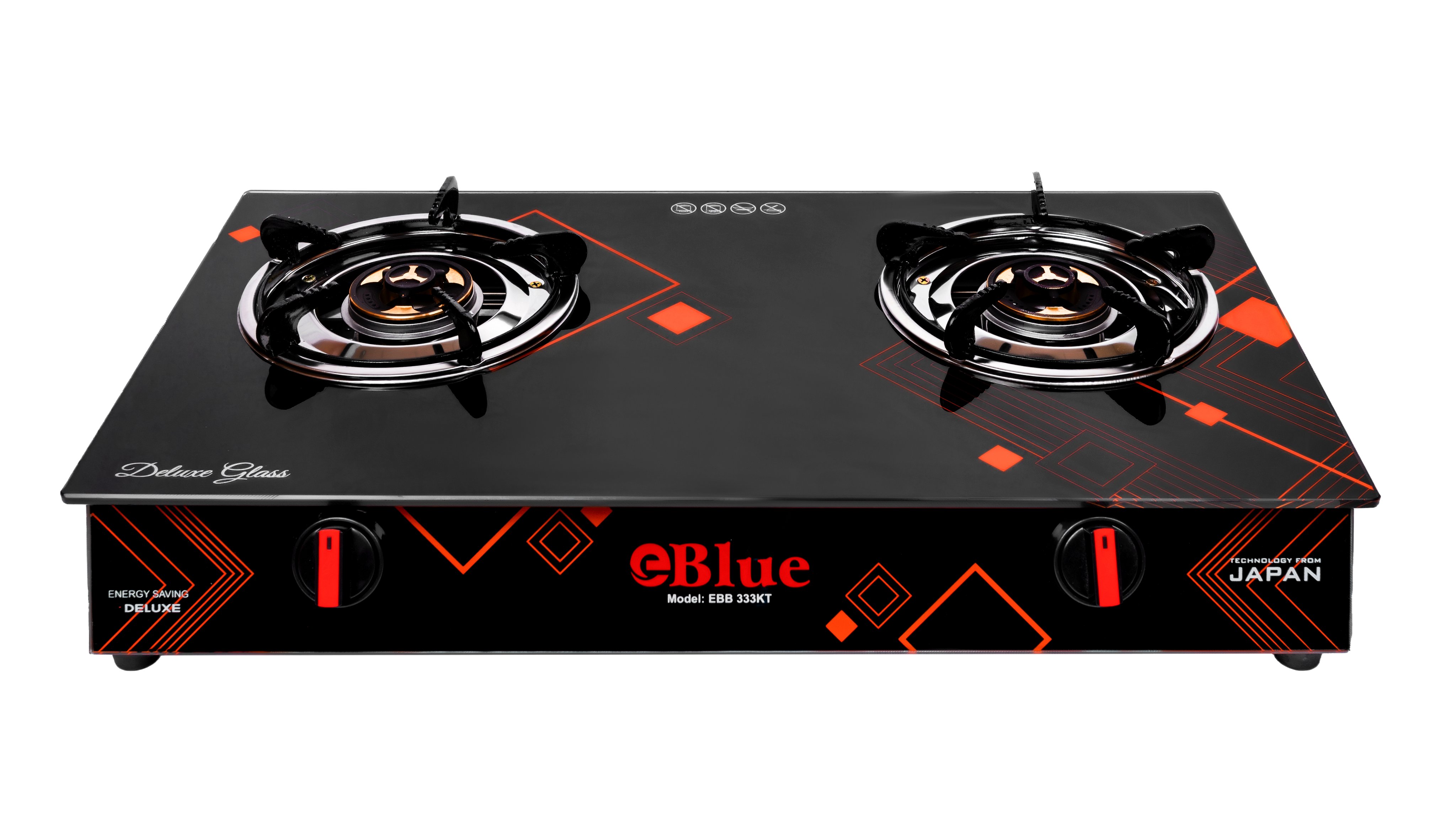 Bếp gas đôi mặt kính Eblue EBB 333 KT hàng chính hãng