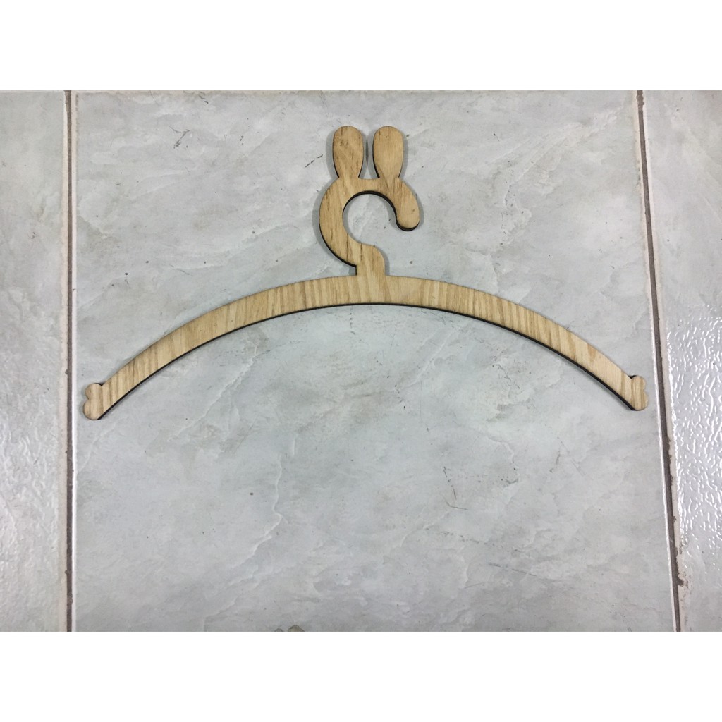 Móc áo gỗ tai thỏ Gỗ Sồi trắng x 5 chiếc