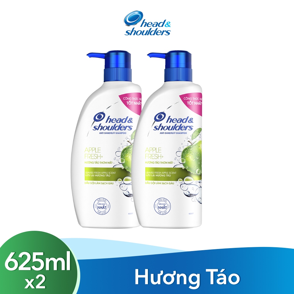 Combo 2 Dầu Gội HEAD & SHOULDERS Hương Táo 625ml