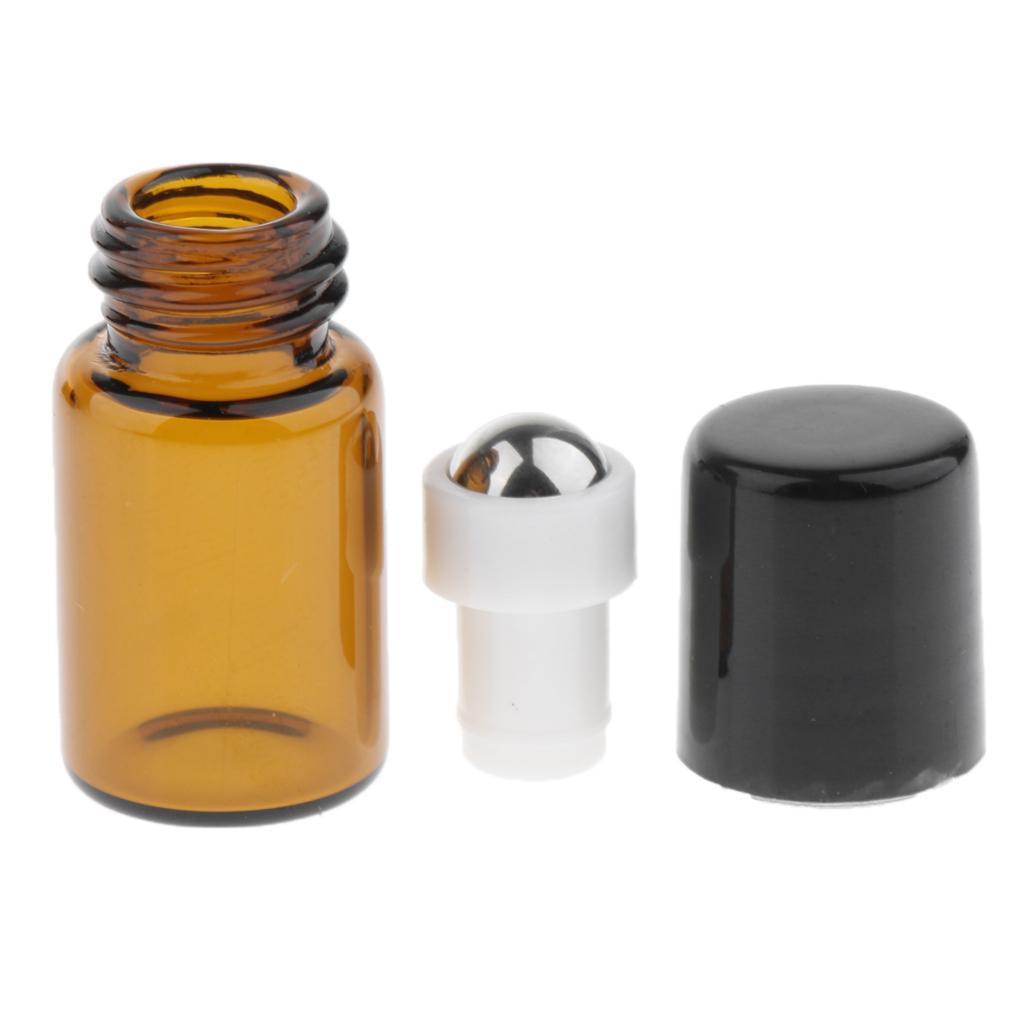 40 Pieces Refillable Essential Oil Perfume Fragrance Roller Ball Bottle for