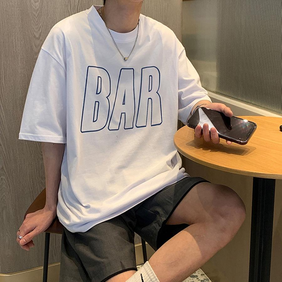 Áo thun unisex MonsterX BAR phông tay lỡ nam nữ form rộng Oversize 2 màu