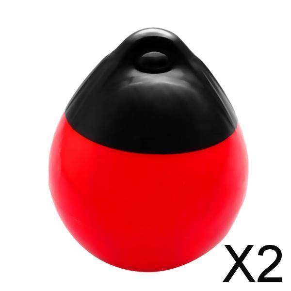 2x Marine Boat Premium PVC Bumper Dock Protection Black Red