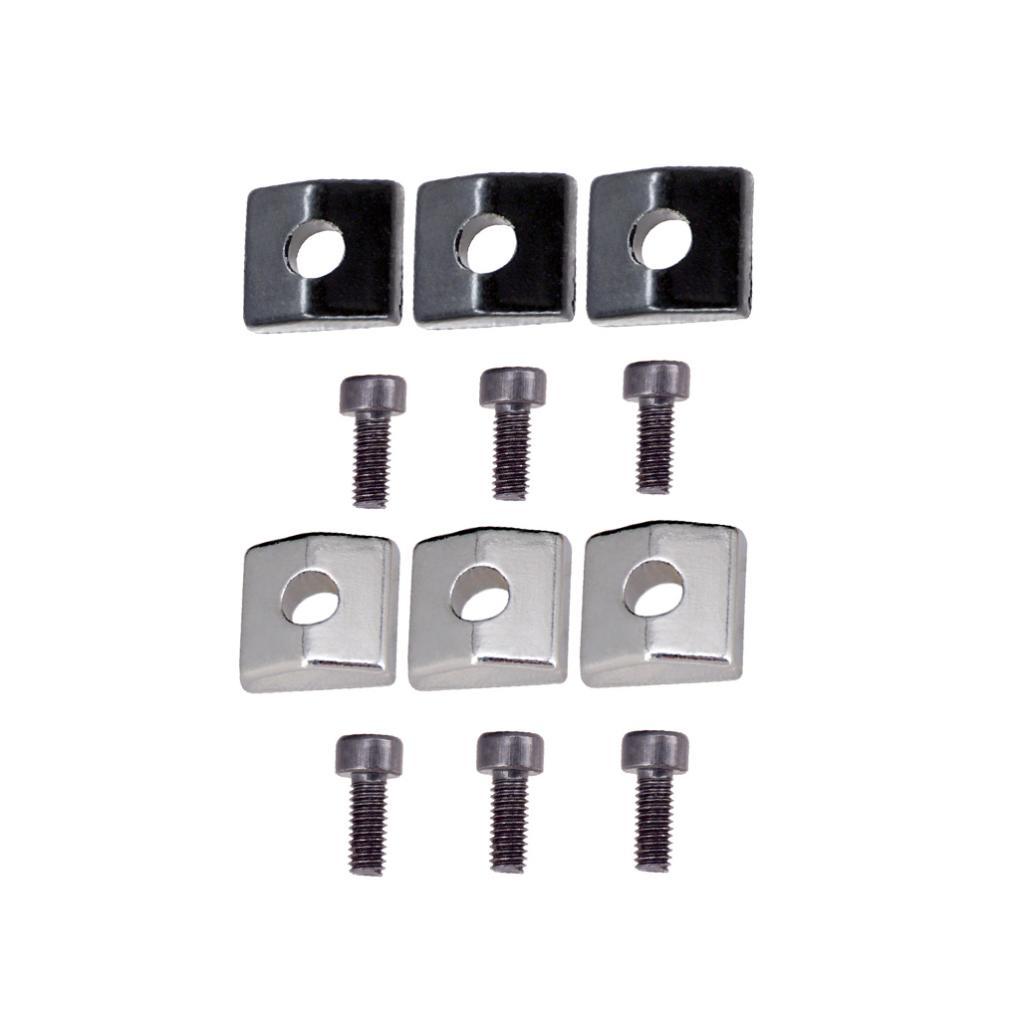 Sunnimix Đàn Guitar Điện Khóa Hạt Kẹp & Các Đầu Ốc Cho Tremolo Cầu Bạc + Đen