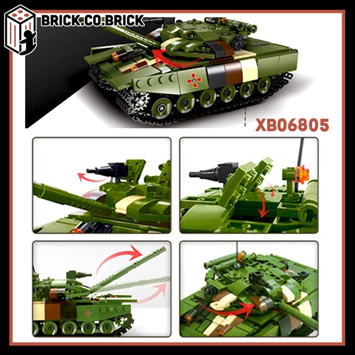 Mô Hình Lắp Ráp Thông minh Xe Tăng Chiến Đấu T64 XB06805