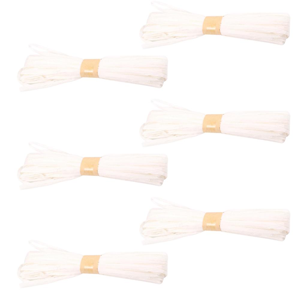 6 Roll Paper String Cord Twine Rope DIY Craft Accessories 20 Meters Coffee