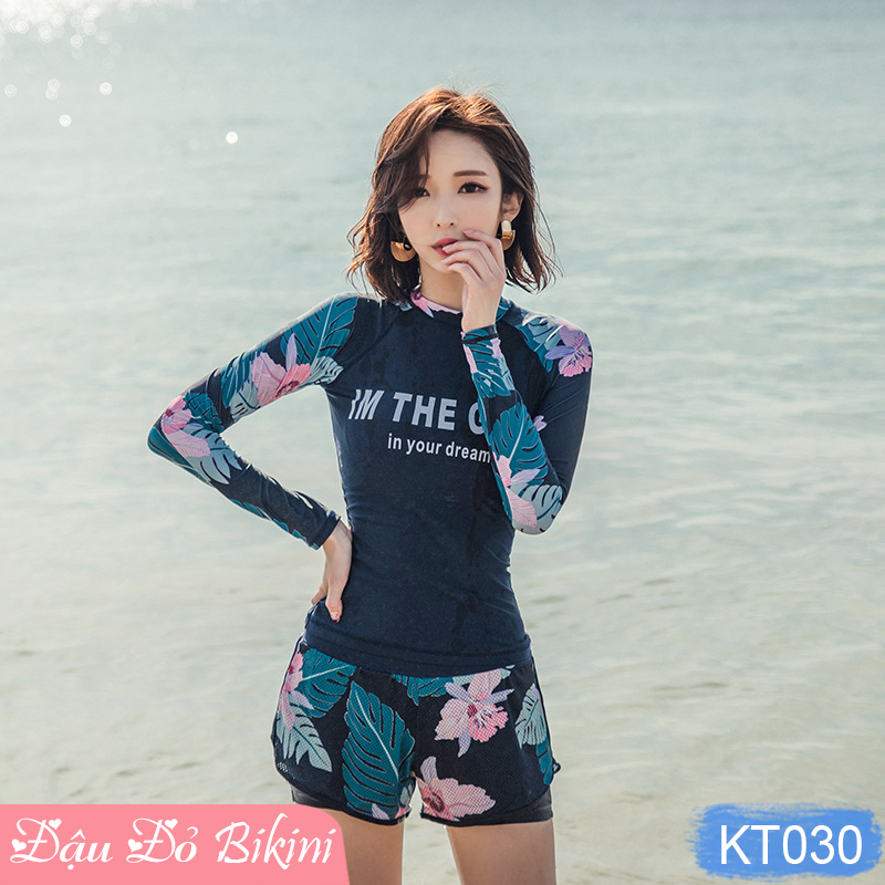 Đồ bơi nữ tay dài - Im the girl - XANH - 2XL
