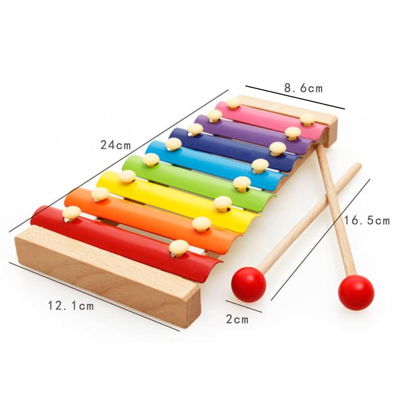 Đồ chơi đàn gỗ cho bé âm nhạc đàn gõ xylophone 8 thanh cho bé