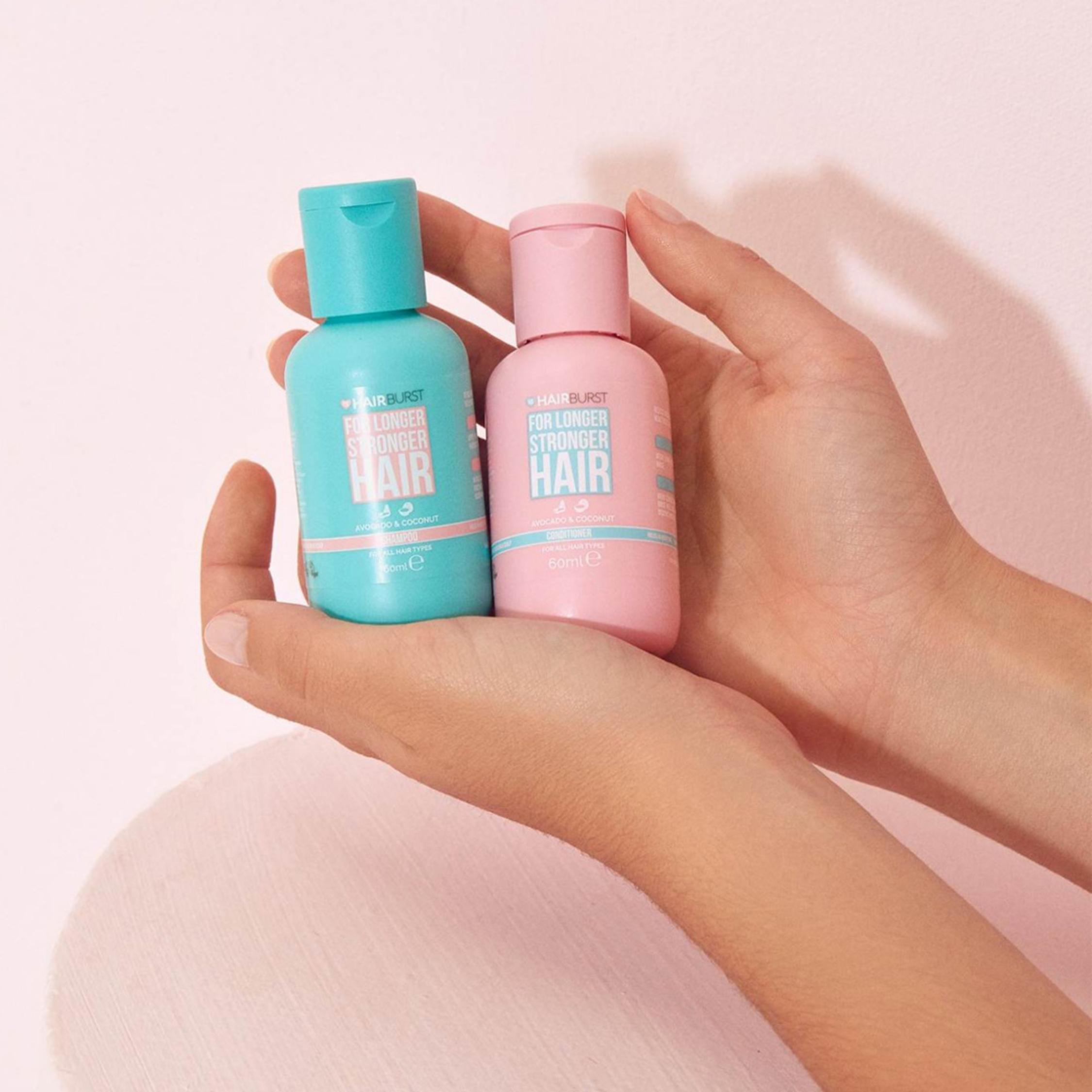 Set Gội Xả Hairburst Stronger Longer Hair Travel Size 60ml/Chai