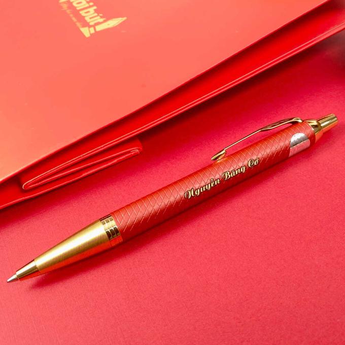 Bút Ký Tên Parker, Viết Bi Kí Cao Cấp IM Premium Red GT Ballpoint Pen 2143644, Khắc Tên Chữ Miễn Phí, Quà Tặng Cho Sếp