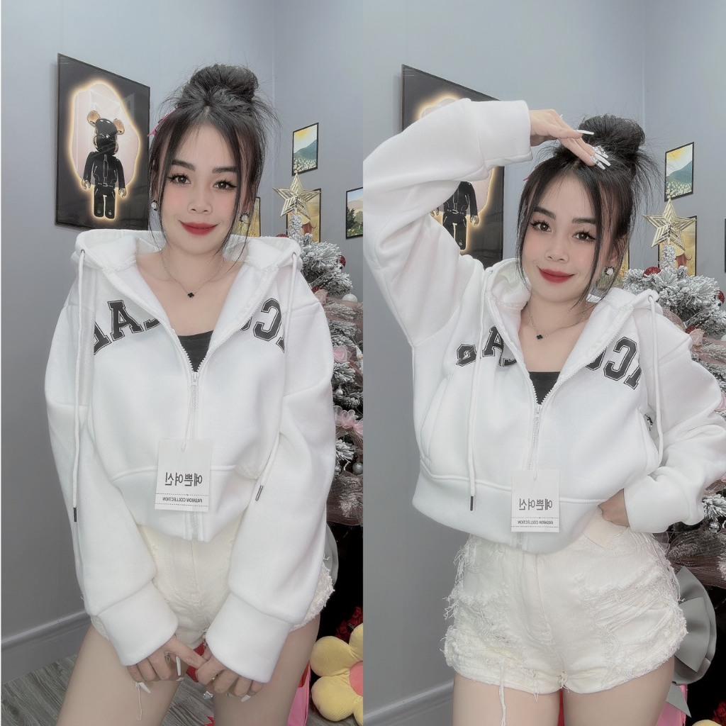 Áo khoác in chữ trước ngục chất dày dặn đẹp hàng chuẩn shop-A2097 - Trắng