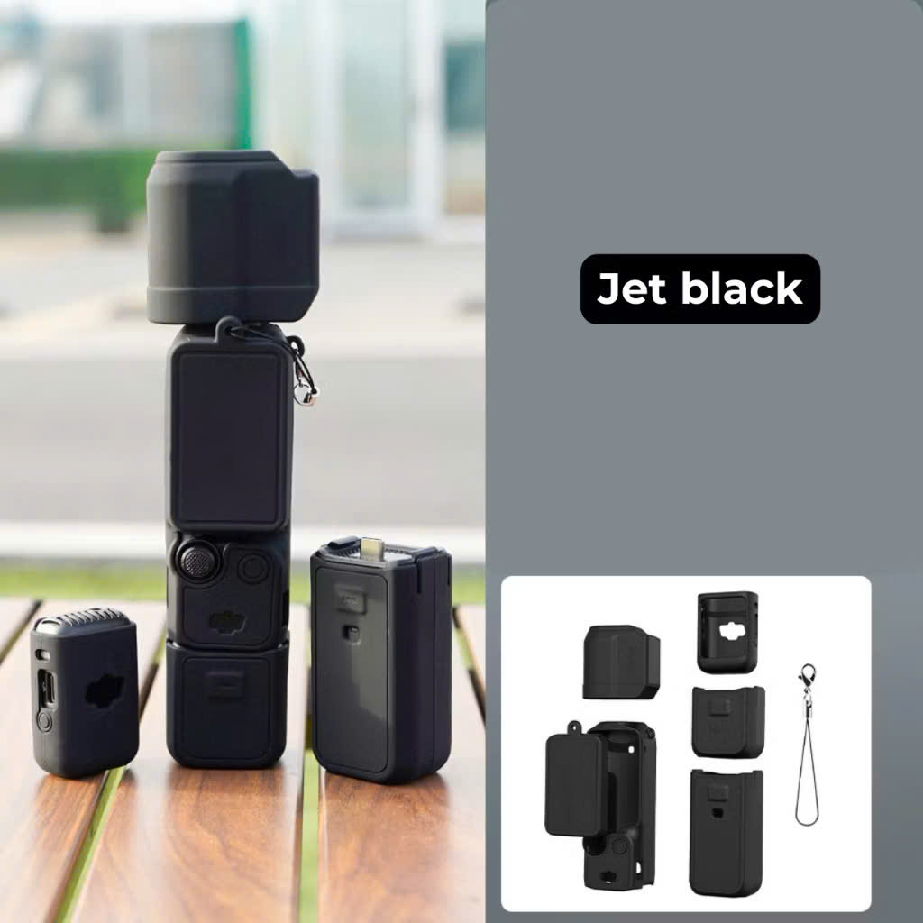 Ốp silicon bảo vệ DJI Osmo Pocket 3 4 combo Tay Cầm Máy Ảnh Gimbal Vỏ Chống Trầy Xước Vỏ Bảo Vệ Mềm Nắp ống kính - HÀNG CHÍNH HÃNG