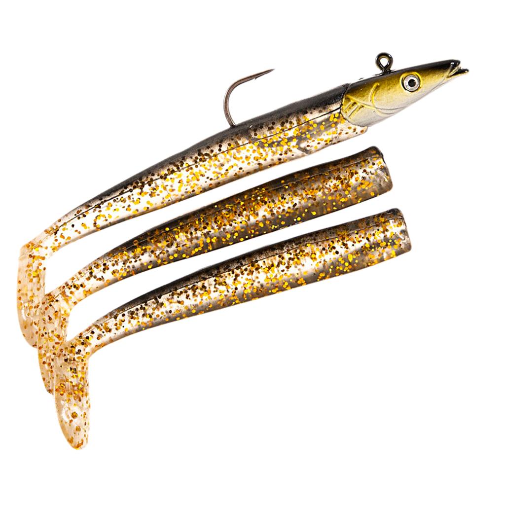 Bait Fishing Lures 22g Jigging Lead Head Jig Fish T Tail Sea Bass Gray