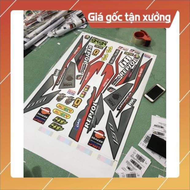 Tem rời winner repsol decal nhám sản phẩm y hình 100%