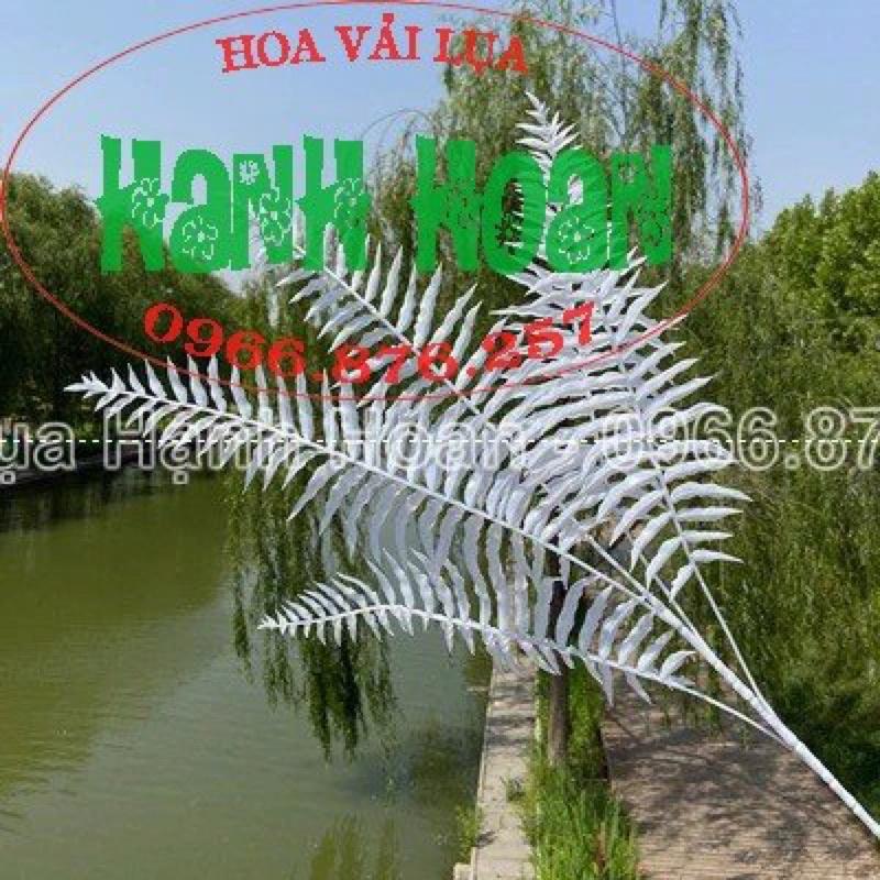 Cành lá dương xỉ nhựa 5 nhánh 75cm đủ màu -Lá giả decor