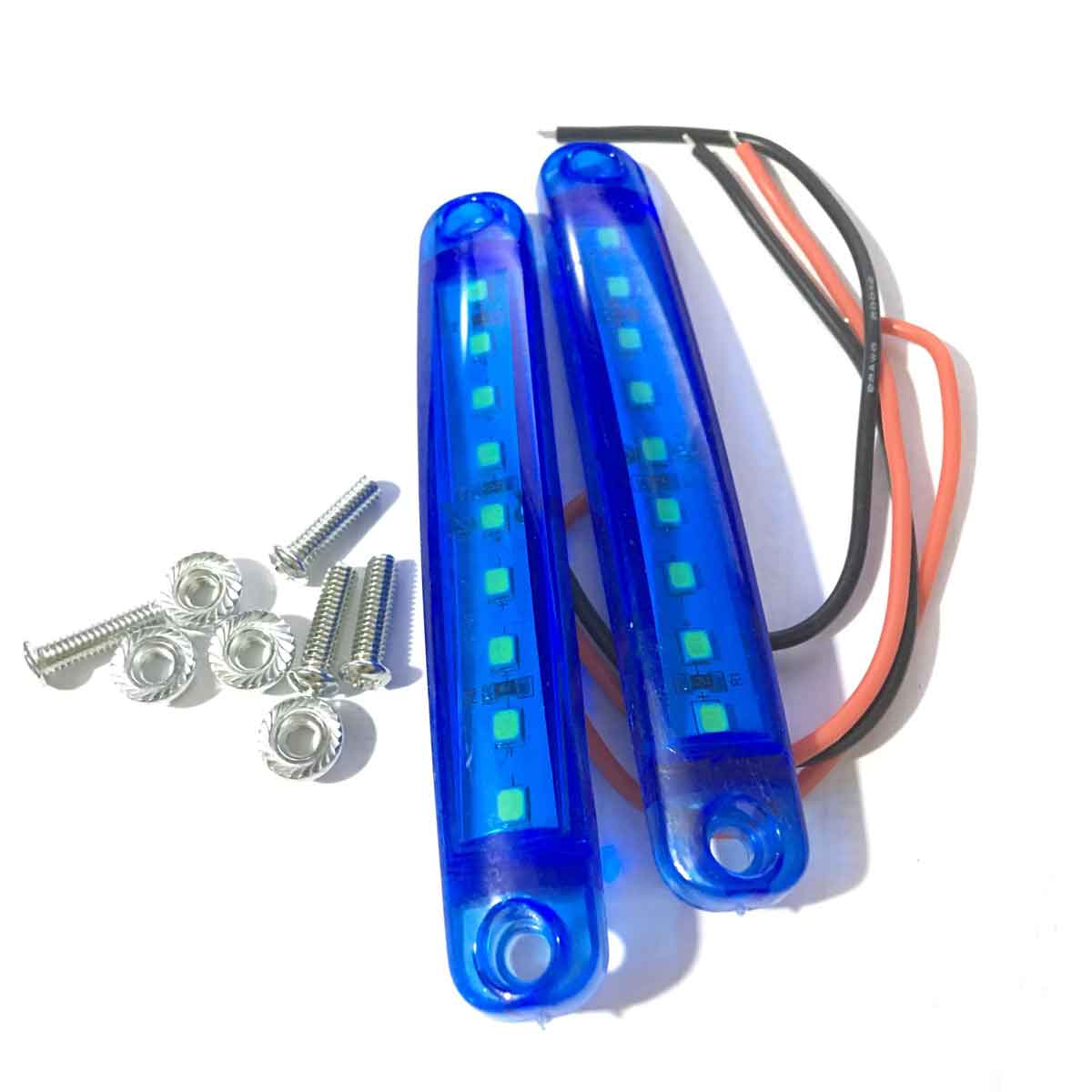 2 Đèn Led RGB 9 Mắt Siêu Sáng 10 Cm Trang Trí Thắp Sáng