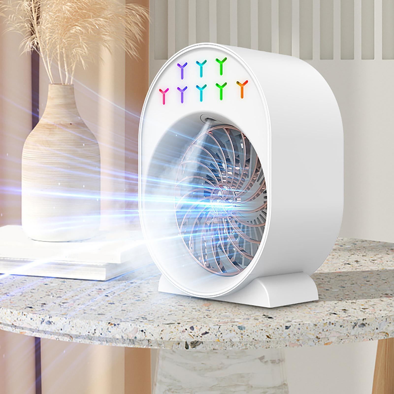 Air Conditioner Cooler Fan Humidifier with Night Light for Home Room Travel