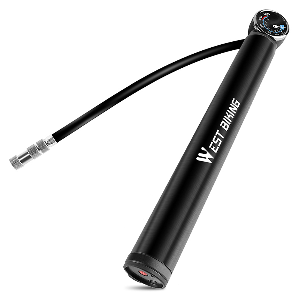 Ống bơm hơi đi xe đạp WEST BIKING bằng nhôm sạc USB
