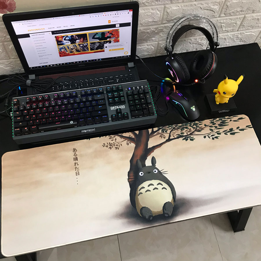 Miếng Lót Chuột, Bàn Di Chuột, mouse pad anime Totoro cỡ lớn (80x30x0.3)