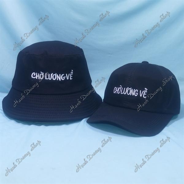 Set Nón Cặp Bucket & Cap Chờ Lương Về (LUV01); (MLV01) - Combo Chờ Lương Về