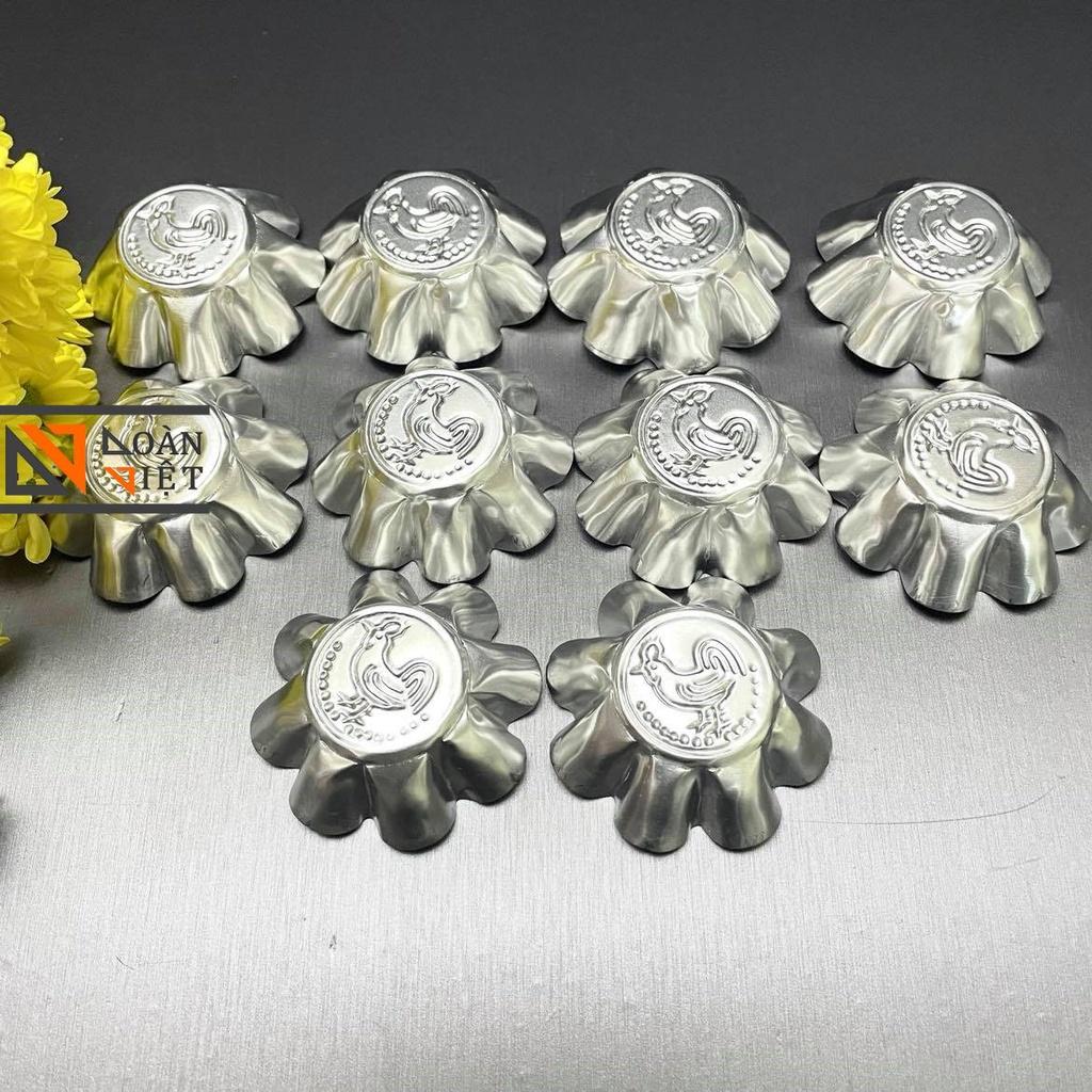 Khuôn Bánh Bò, Rau Câu, Da Lợn - NHÔM DÀY, COMBO 10 KHUÔN, mẫu mã đa dạng. Chuyên phục vụ Sp Gia dụng, Khuôn làm bánh, D