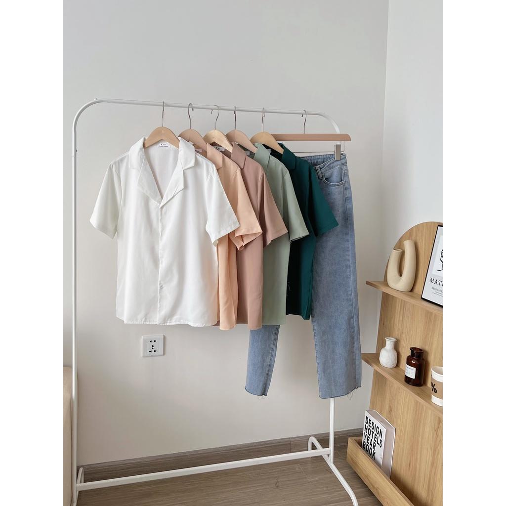 ÁO SƠ MI CỔ VEST BASIC SIÊU XINH LỤA HÀN
