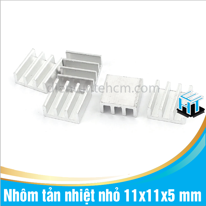 Combo 10 cái Nhôm tản nhiệt nhỏ 11x11x5 mm