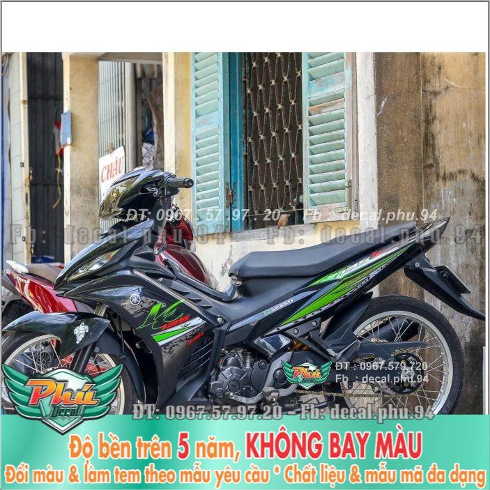 Tem rời Exciter 135 LC xanh lá đen -1