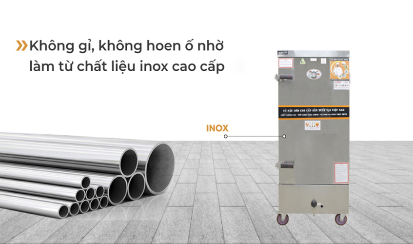 Tủ Hấp Giò Chả, Thực Phẩm 72 Kg Bằng Gas 12 Khay NEWSUN, Năng Suất Cao - Hàng Chính Hãng