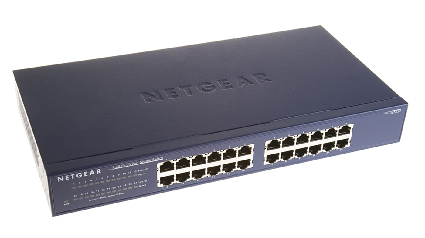 Bộ Chia Mạng Gắn Rack 24 Cổng 10/100/1000M ProSAFE Gigabit Ethernet Unmanaged Switch Netgear JGS524 - Hàng Chính Hãng