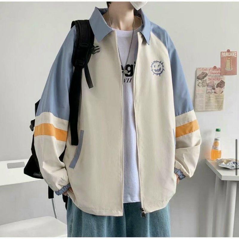 Áo khoác Dù cổ sơ mi basic form rộng 2 mặt jacket unisex nam nữ có Nón phối màu chống nước nhẹ,cản gió có video ảnh thật
