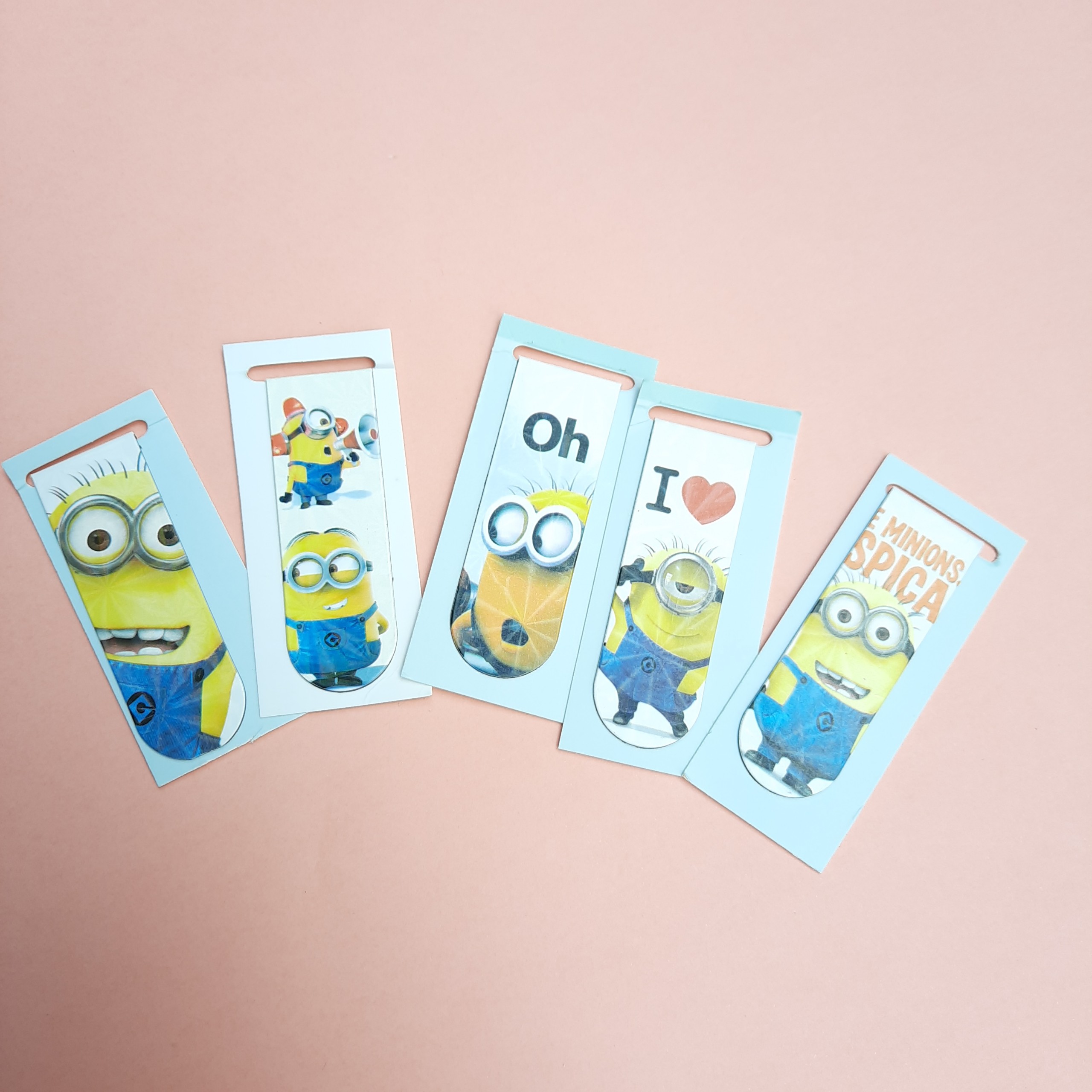 Combo 5 Bookmark Nam Châm Đánh Dấu Sách - Minions (Mẫu Ngẫu Nhiên)